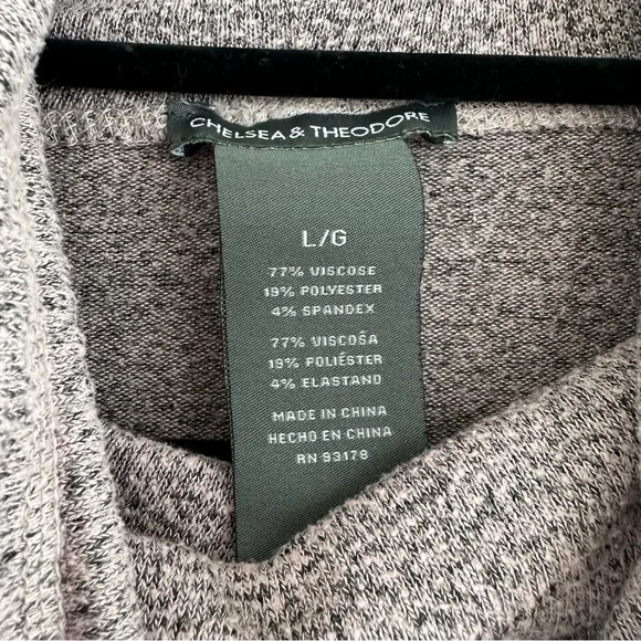 Chelsea and Theodore Pink Cowl Neck Jersey Pullover Sweater Size Large - Picture 5 of 5